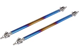 PARSLUCK 2pcs 11"-13" Car Adjustable Front Bumper Lip Splitter Strut Tie Rod Bar Universal Multicolor Stable