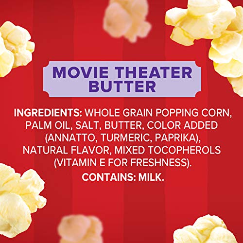 ORVILLE REDENBACHER’S MICROWAVE POPCORN, MOVIE THEATER BUTTER FLAVOR, 3G FIBER PER SERVING, 3.29 OZ., 24-COUNT