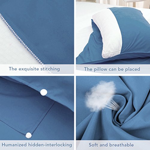 Sleeping Bag Liners Sleep Sack Lightweight Portable Sleeping Sheet Dirt-Proof Compact Travel Camping Sheet for Outdoor Travel Hiking Hotels Picnics (Blue, 83x71'')