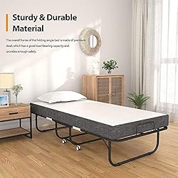 Foxemart Folding Bed with Mattress Portable