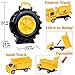 Wheel Track Station Mini Tower Crane Learning Education Zone Construction Site Playset with Diecast Truck Packed In a Tire Shape Travel Case Great for Indoor and Outdoor Activities
