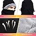 Balaclava Face Mask Winter Cold Weather Fleece Hood Neck Warmer for Men Women Black