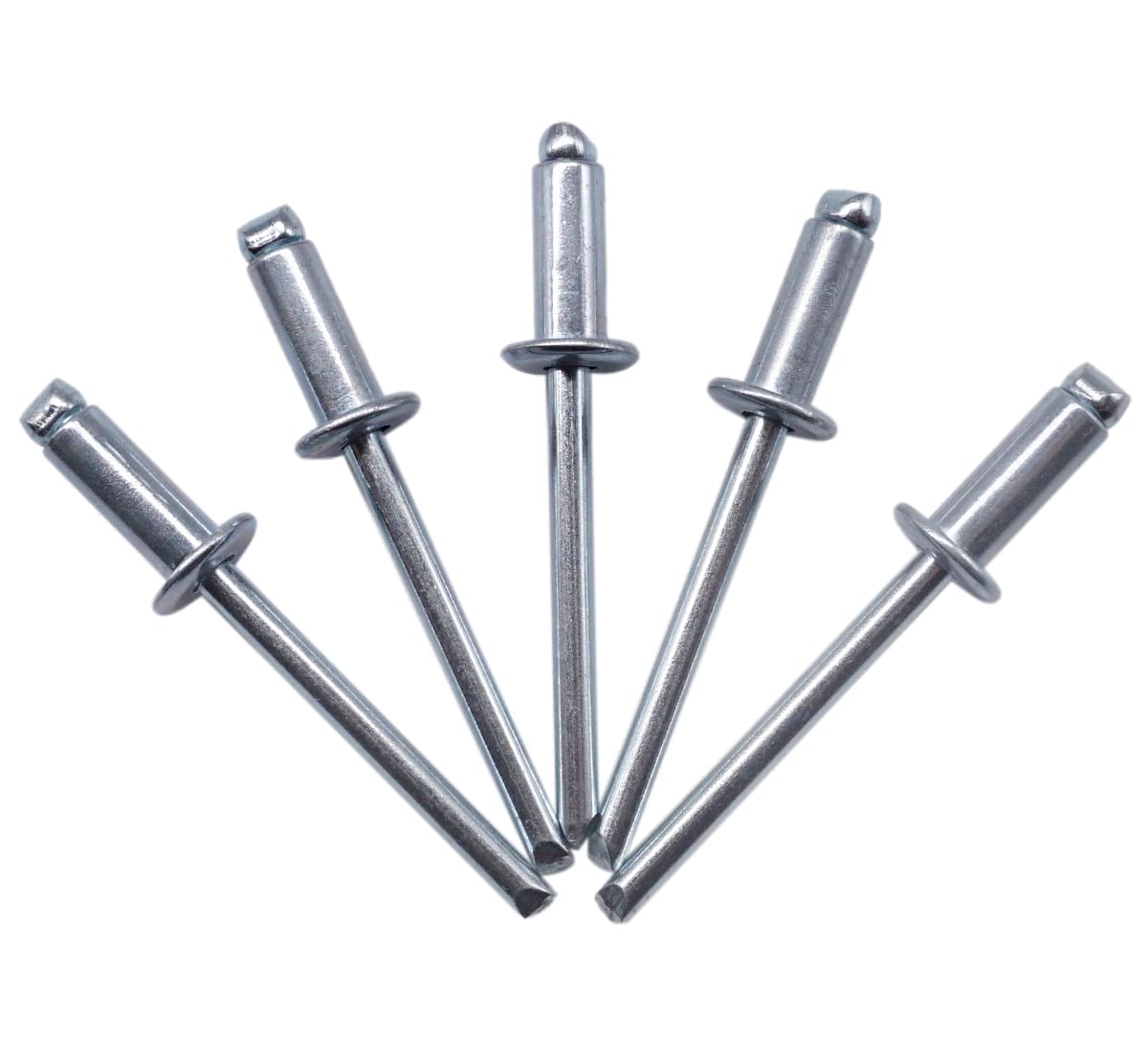 (Pack of 100 pcs) Blind Rivets 5.0 x 14 mm, Open Dome Head, Pop Rivets, DIN 7337, Steel Rivet and Steel Mandrel (100, 5.0 x 14 mm)