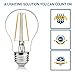 Hyperikon LED Filament A19 Bulb, 3W=30W, Candle Bulb, E26 Base, Non Dimmable, Warm White, 6 Pack