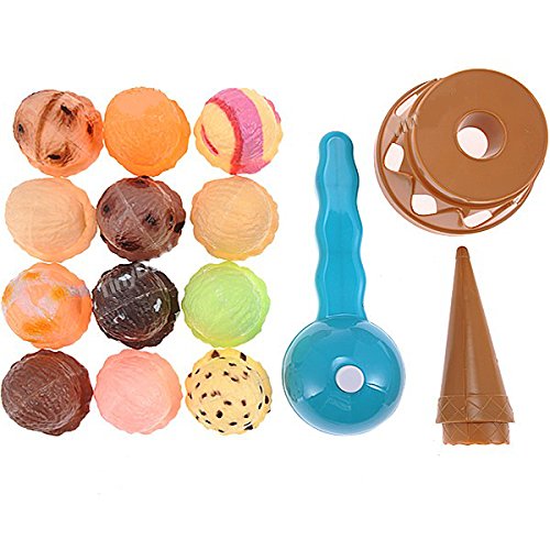 Ice Cream Stacking Tower Balancing Game with Scooper for Kids