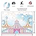 Funnytree Pink Circus Tents Theme Party Backdrop Carnival Carousel Photography Background Girl Princess Birthday Newborn Baby Shower Decorations Photo Booth Cake Table Banner