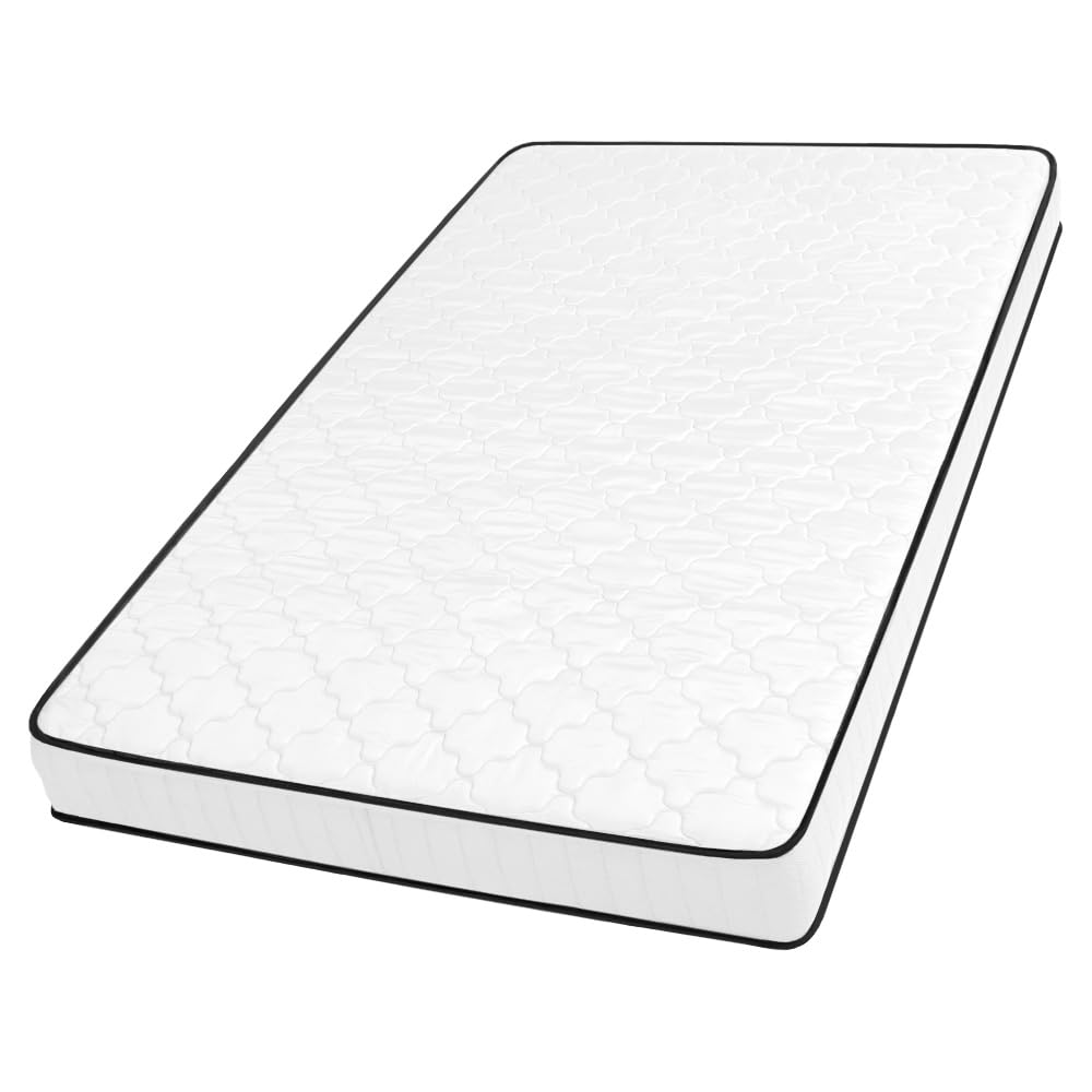 アイリスプラザ 高密度ポケットコイルマットレス 身体の負担を軽減 独立コイル528個 極厚20cm 表面さらっと しっかり硬め らくらく設置 圧縮梱包でお届け シングル ホワイト×ブラック PKMTN-S商品画像