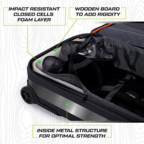 Legend Everest Hybrid Roller Bow Case Compound Archery Gear Rolling Travel Bag Compact