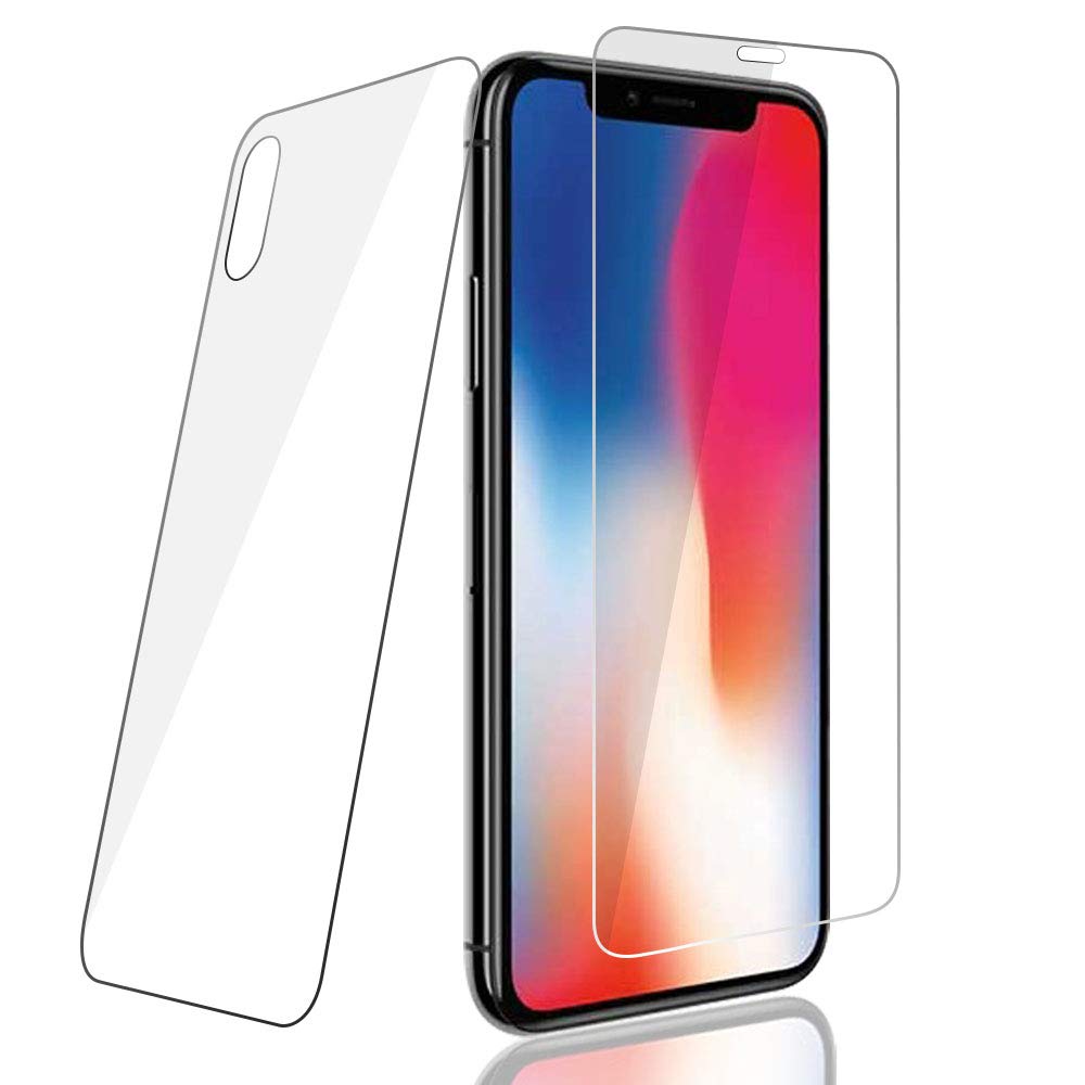 PaceBid Compatible with iPhone X/XS Screen Protector[Front + Back],Friendly Thin HD Clear Full Coverage Anti Scratch Soft Film for iPhone X/XS