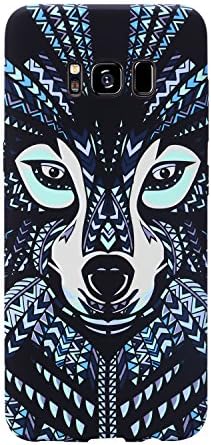 Samsung GALAXY S8 Case, Jucellnday Vivid Animal Lines Scratch-Resistant Shock Absorption Technology Bumper Soft TPU Cover Case for Samsung GALAXY S8- Blue Wolf(2018)