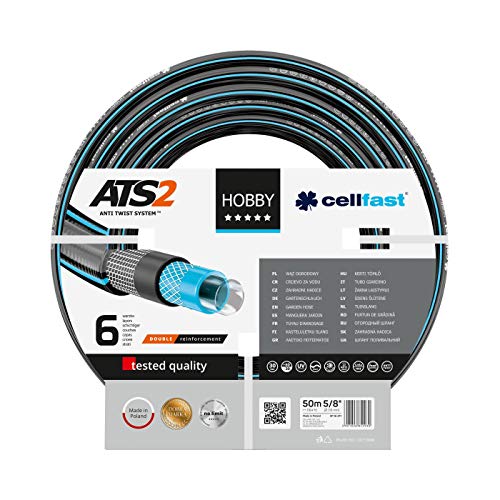 CELLFAST Gartenschlauch HOBBY ATS2 16-211, 5/8", 50 m, Schwarz