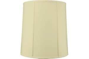 HOMECONCEPT 14"x16"x17" Tall Drum Lampshade Egg Shell Shantung, Cylinder Replacement Large Lamp Shade for Table Lamps