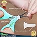 SAMRO Baby Nail Clippers Set with Scissors and Nasal Tweezer in The USA Simple Ergonomic Versatile Unisex Child Toddler Grooming & Healthcare Kit and Shower Gift (Blue)