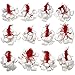 Kicko Plastic Tooth Saver Necklace - 144 Pack Tooth-Shaped Containers with Red String for School Events, Dentist Prizes, Dental Offices, Teacher Supplies, Party Favors