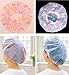 yueton Pack of 8 Vogue Lady Elastic Waterproof Plastic Shower Bathing Salon Hair Cap (Dot series)