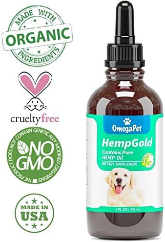 Hemp Oil for Dogs and Cats - Organic Dog Hemp Oil for Anxiety Relief, Calming and Joint Health - Easily Apply to Treats - Grown in USA (500mg)