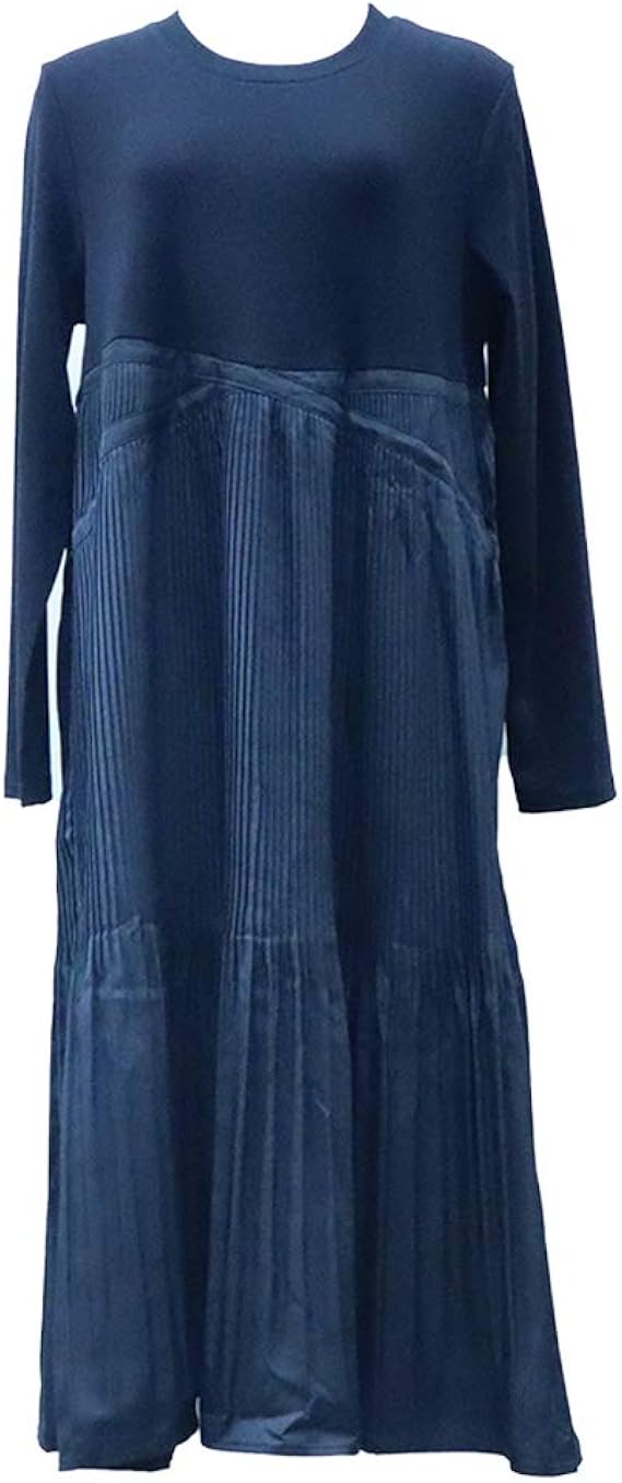 Amazon Co Jp ジノベーション レディース ミセス 無地プリーツワンピース お値段以上の素材感と着やすさ 長めサイズを今風に ブラック 服 ファッション小物