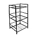 Flipshelf-Folding Metal Bookcase-Small Space Solution-No Assembly-Home, Kitchen, Bathroom And Office Shelving-Black, 3 Shelves, Narrow