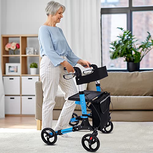 WINLOVE Rollator Walker for Seniors and Adults Foldable Compact Stable