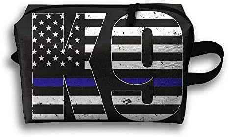 Police K9 Thin Blue Line Toiletry Bag Unisex Travel Toiletries Bag Sturdy Hanging Organizer