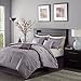 Madison Park Biloxi Jacquard Comforter Set - Modern Geometric Design, All Season Down Alternative Cozy Bedding with Matching, Shams, Decorative Pillow, King(104