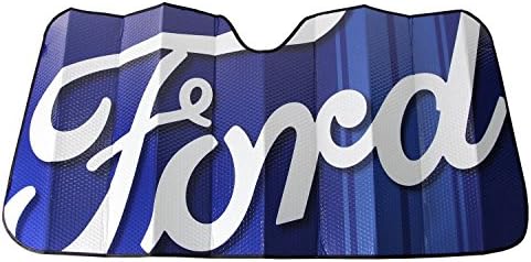 Infinity Stock NEW Blue Ford Classic Logo Front Auto Windshield Sun Shade Universal Size Fit 58" x 27" - Windshield Car Truck SUV & Van Sunshade - Interior Accessories