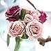 Gillberry 7 Heads Artificial Silk Fake Flowers Leaf Rose Wedding Floral Decor Bouquet (Pink)