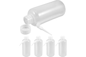 GOOHOCHY Plastic Communion Squeeze Bottles 5Pcs 17Oz Leakproof Sauce Dispensers with Side Straw for Church