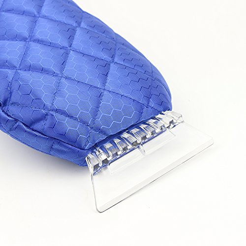 2 Pack Ice Scraper Mitts EZYKOO Waterproof Window/ Windshield Snow Scraper with Glove Snow Ice Scraper for Car Truck-Blue