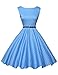 GRACE KARIN Boatneck Sleeveless Vintage Tea Dress with Belt