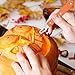 Halloween Pumpkin Carving Kit Tools Premium 4 Piece Stainless Steel Pumpkin Carving Knives Set (Scoop,Poker,Saws,Etching tool)