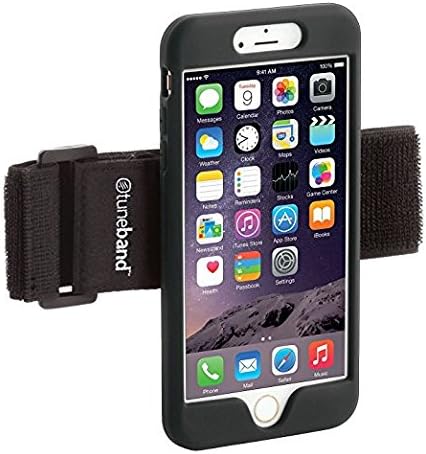 TuneBand LITE for iPhone 8 Plus Premium Sports Armband with Silicone Skin and Armband (Black)