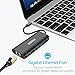 CHOETECH USB C Hub, 6-in-1 USB C Adapter with RJ45 1000M Ethernet, 4K USB C HDMI, 60W Power Delivery, 2 USB 3.0, SD Card Reader Compatible with MacBook Pro, Surface Book 2, XPS 15, iPad Pro and More