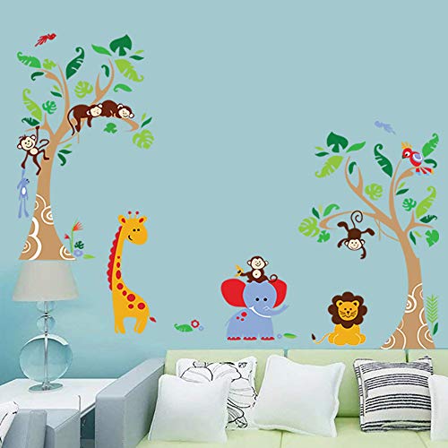 Calcoanías De Pared Grandes Con Diseño De Jirafa Anchada, Diseño De