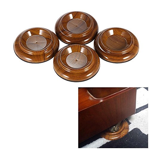 Hardwood Color Piano Caster Furniture Round Wheel Cups Gripper Set Load