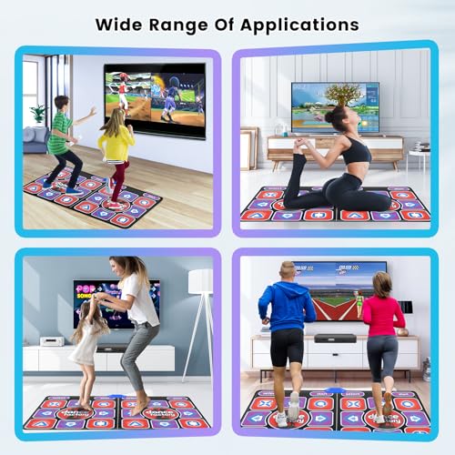 Mechprip Girls Dance Mat, 12 Keys Luminous Music Mat with Bluetooth and Music, Interactive Play Non-Slip for Kids, Adults, Girls and Boys