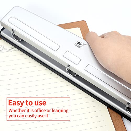 Weibo Heavy Duty 3Hole Punch Tool, Hand Held Commercial Effortless