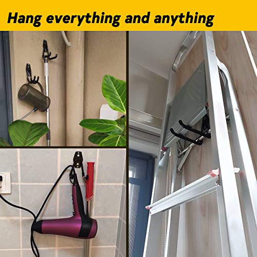 EJG Heavy Duty Steel 10-Pack, Tools Organizer, Garage Storage, Garden Hose Holder, Garage Hooks Hanger, Tools Hanger, Ladder Hooks, Utility Hooks, for Power Tools Bikes Ropes (orange) - Thumbnail 6