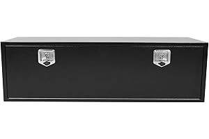 COOLBAG 60 x 18 x 18 Inch Underbody Truck Tool Box Steel Storage ToolBox, Tool Chest Organizer w/Lock and Keys For Pickup,Truck Bed, RV, Trailer,Heavy Duty Waterproof Black box