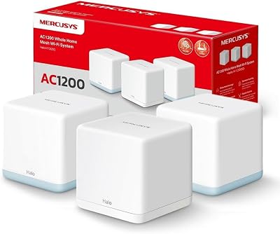 Halo H1200G(3-Pack)-Sistema WiFi 5 Mesh, AC1200, Doble Banda,500m²
