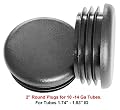 (Pack of 4) Caplugs 2" OD ROUND, (for 10 - 14 Ga) 1.74"-1.83" ID Tube Plug - FENCING Post - Fitness Equipment - Furniture Glide Insert Finishing PLUGS || by SBD