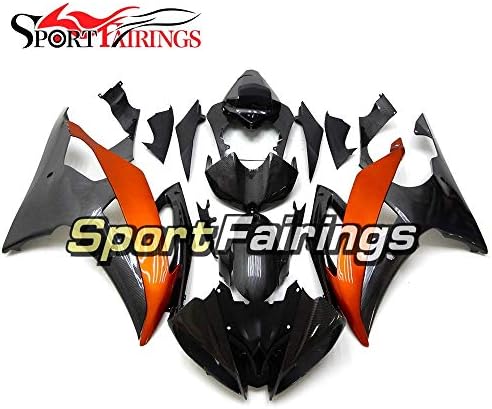 Sportbikefairings carbon Fiber Effect Orange Injection ABS Plastic Fairing Kit For Yamaha YZF600 R6 2008 2009 2010 2011-2015 2016 Full Hulls