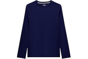 DEVOROPA Boys UPF 50+ Rash Guard Swim Shirt Long Sleeve Quick Dry Lightweight Kids Youth Sun Protection Surfing Fishing Shirt