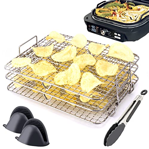 Air Fryer Rack for Ninja Foodi Grill XL Air Fryer, CODOGOY MultiLayer