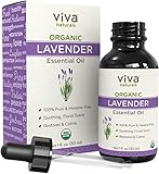 Viva Naturals French Lavender Essential Oil, 4 fl oz - 100% Pure & Therapeutic Grade for Relaxation, Sleep & Happy Mood