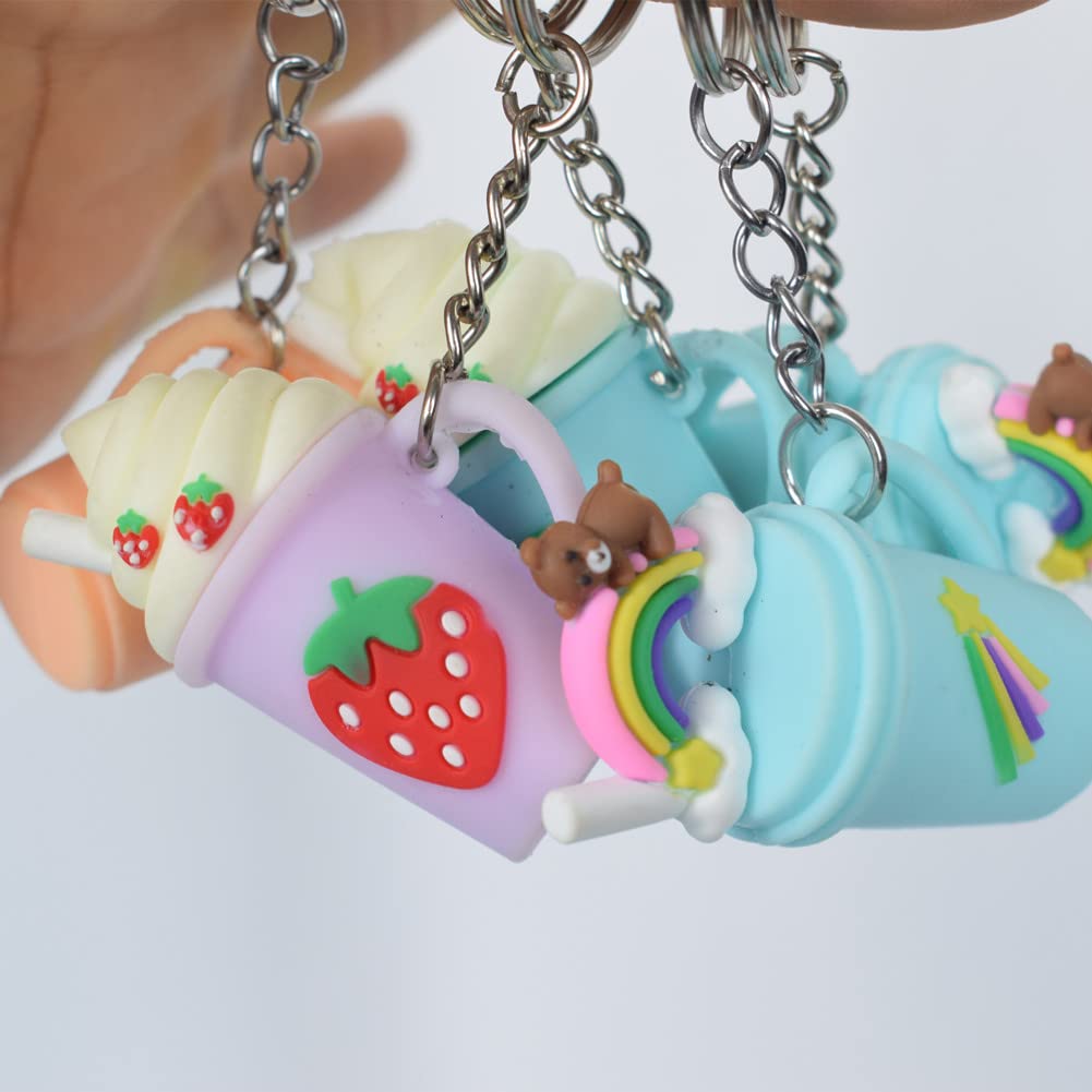 50PCS Bulk Keychains, 1 Inch Key Rings and Chain