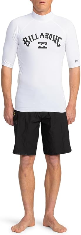 Logo Surf SS Rashguard, Negro para Hombre - M