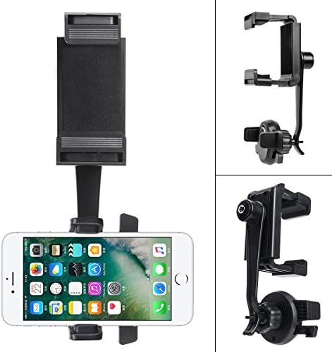 Extremade Car Rearview Mirror Mount Phone Holder 360 Degree Cellphone Car Mount Auto Lock Mobile Phone Bracket Stand Rotatable Smartphone Cradle for iPhone 8/iPhone X/7 Plus/6 Plus Samsung