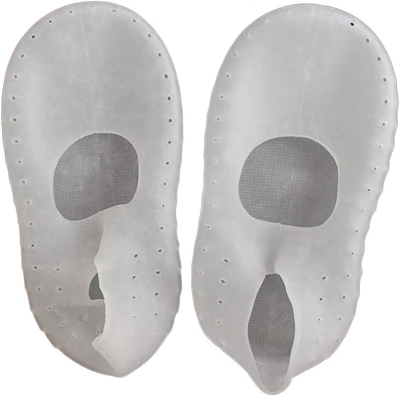 Soft Silicone Moisturizing Breathable Socks Heel Cracked Foot Care Protector - White L