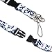 DYZD Neck Lanyard Neck Strap 16 Inches Starry Band Lanyard Strings Metal Ring For Name Tag Badge Holders, Keys, Keychains, Cell Phones, Cameras, USB - 5 Colors (Style 2,5 PCS)